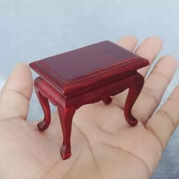 1:12 Кукольная мебель Миниатюрный чайный столик Журнальный столик Гостиная Детская игрушка Миниатюрные куклы Моделирование Домашняя игрушка красное дерево