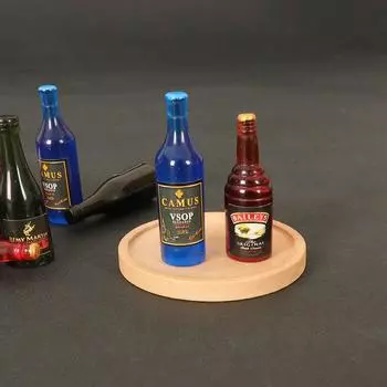1:12 кукольных бутылок вина лоток модель комплект кукольный мини-бар украшения аксессуары кукольный домик микро сцена строительство орнамент