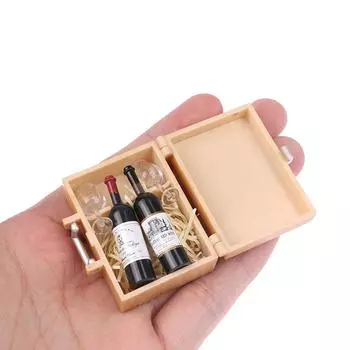1:12 кукольных бутылок вина со стаканами подарочный набор кукольных бутылок вина чашка винная бутылка миниатюрная кукольная кухня
