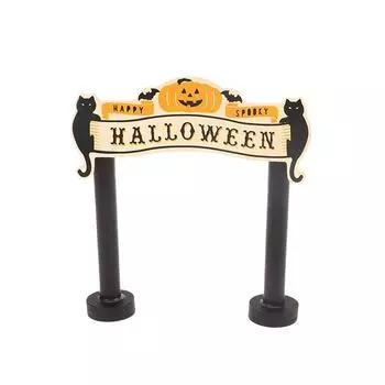 1:12 кукольных домиков Хэллоуин Дверь Кошка Тыква Украшение Кукольный домик Хэллоуин Фестиваль Декор Игрушка Микро Сцена Строительство Реквизит one size