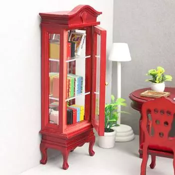 1:12 кукольных домиков имитация деревянного шкафа витрина модель кукольного домика миниатюрный книжный шкаф мебель декор кукольный домик игрушка коричневый