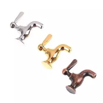 1:12 кукольных домиков, кукольный домик, мини-украшение, гостиная, мини-кран серебряный