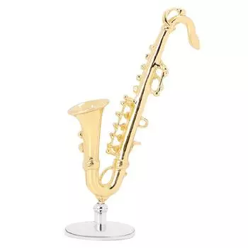 1:12 кукольных домиков Мини Сплав Саксофон Музыкальный инструмент Украшения Аксессуары Детская игрушка