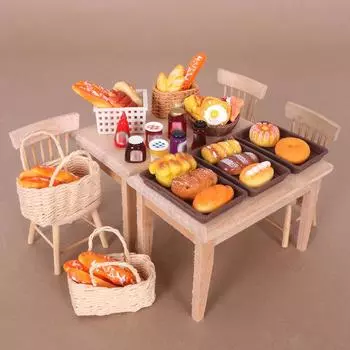 1:12 кукольных домиков Миниатюрная еда Игровая кухня Моделирование Хлебница Модель Джема Декор Игрушка Кукольный Дом Аксессуары