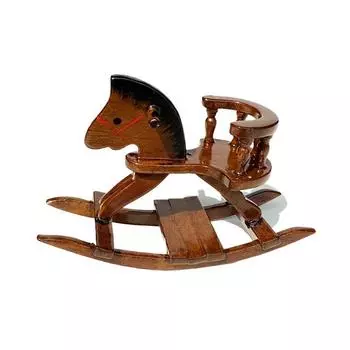 1:12 кукольных домиков, миниатюрная лошадка-качалка из красного дерева, реквизит для фотосъемки, мебель, модель для дома, декор, игрушка, кукольный дом, аксессуары