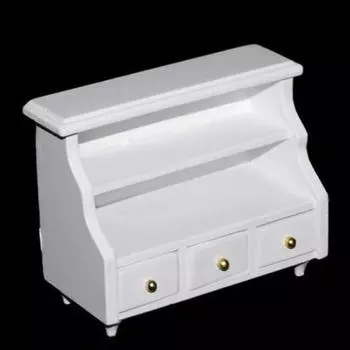 1:12 кукольных домиков, миниатюрная мебель, деревянный туалет, полка для ванной комнаты, ящик, шкаф белый