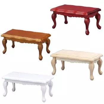 1:12 кукольных домиков Миниатюрная мебель Чайный журнальный столик Кукольный домик Декор Куклы Моделирование Дом Игрушка Детский Подарок белый