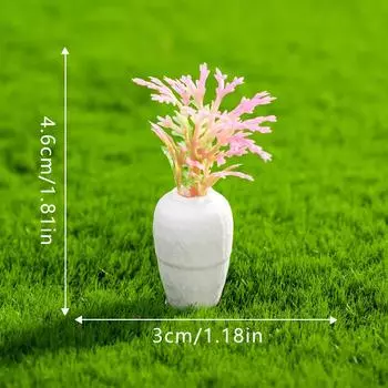 1:12 кукольных домиков Миниатюрный цветочный горшок Горшечные растения Модель бонсай Садовый декор Игрушка Микроландшафт Кукольный дом Аксессуары