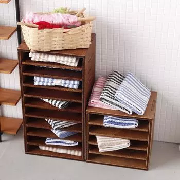 1:12 кукольных домиков миниатюрный имитация ткани шкаф для хранения мебели модель дома декор игрушка кукольный дом аксессуары