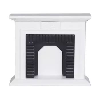 1:12 кукольных домиков Миниатюрный камин Моделирование Мебель Модель Декор Игрушка Кукольный дом Аксессуары чёрный