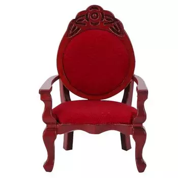 1:12 кукольных домиков, миниатюрный старинный деревянный резной обеденный стул, мебель