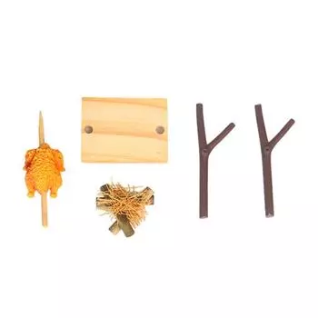 1:12 кукольных домиков, набор для барбекю, жареная курица, украшение для кукольного домика, украшение для барбекю на открытом воздухе, микросцена, ролевая игрушка