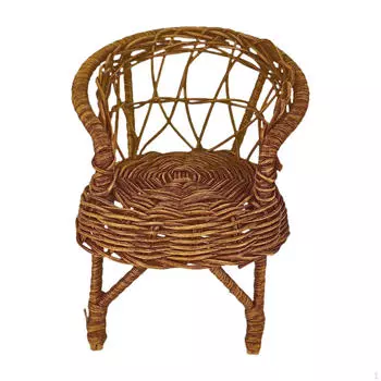 1:12 кукольных домиков, ротанговое кресло, миниатюрная игрушка для ролевых игр, мини-украшения для сада для сцены