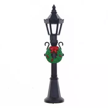 1:12 кукольных домиков, рождественская сцена, уличный фонарь, модель уличного освещения, кукольный рождественский декор, микропейзаж, украшения для сада фей