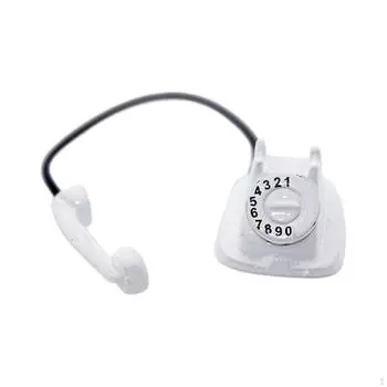 1:12 кукольных домиков Винтажный телефон, игрушки Дети Ролевые игры для жизни Сцена макет белый