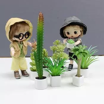1:12 кукольных домиков, зеленые растения, горшечные бонсай, модель кукольного домика, домашний декор, игрушка, микроландшафт, садовые украшения A1