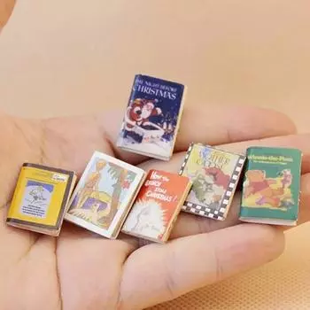 1:12 Кукольных Домов Кукольный Дом Сцена Учебные Аксессуары Изысканные Книги 6 Книг Комиксов разноцветный