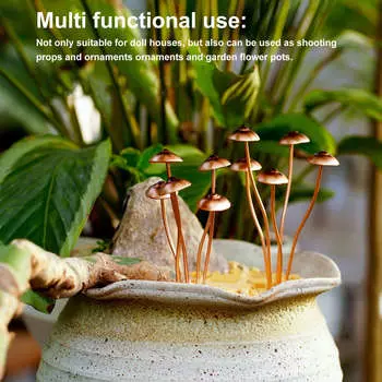1:12 кукольных грибов, украшения из сплава, миниатюрные грибы, украшения для цветочных горшков, садовые сцены