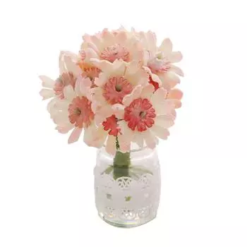 1:12 кукольных хризантем ваза для цветов в горшке модель кукольного домика миниатюрное украшение для дома микросцена цветочная композиция