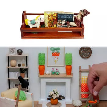 1:12 кукольных книжных полок мини-витрина для кукол своими руками аксессуары для кукол украшения книги деревянные