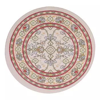 1: 12 кукольных круглых ковров диаметром 6,2 дюйма, изысканный винтажный миниатюрный тканый ковер для кукольного дома