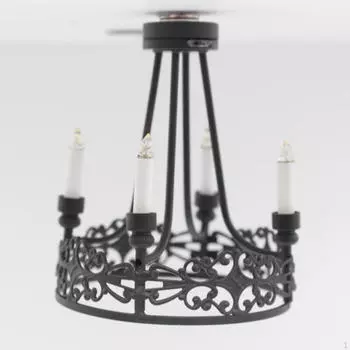 1:12 кукольных люстр, микро-ландшафтный декор, потолочное освещение, мебель, украшения для