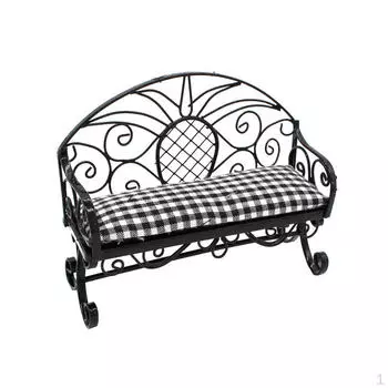 1:12 кукольных мебели, миниатюрные двойные стулья, двухместный диван, скамейка, игрушка