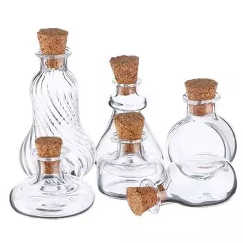 1:12 кукольных мини-бутылок желаний, стеклянная бутылка для хранения с пробковой банкой конфет, домашний декор 20*22mm