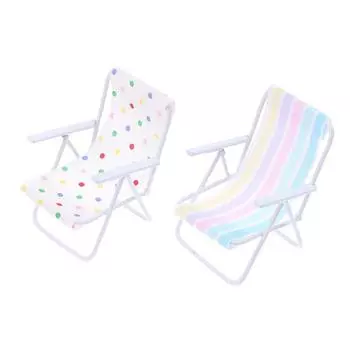 1:12 кукольных мини-кресел для отдыха из железа, модель пляжного кресла, кукольная мебель для дома, декоративная игрушка, микрореквизит для фотосъемки A2