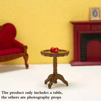 1:12 кукольных мини-круглых кружевных столиков, журнальный столик, мебельный декор, игрушка
