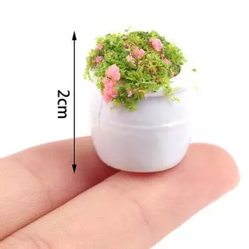 1:12 кукольных мини-мебелей, аксессуаров, мини-зеленых растений, бонсай, цветочных горшков as the picture