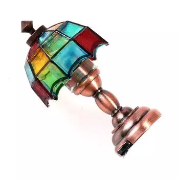 1:12 кукольных мини-настольных ламп светодиодная лампа с цветным абажуром лампа для чтения кукольная декоративная игрушка