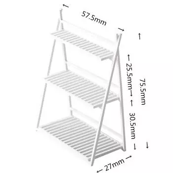 1:12 кукольных мини-подставок для цветов, трехуровневая книжная полка, модель, декор, игрушка