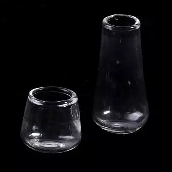 1:12 кукольных мини-стеклянных бутылок, стаканов для воды, вазы, крошечных баночек, флаконов, кухонных декоративных игрушек 16*16*30mm