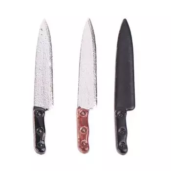 1:12 кукольных миниатюр, модель металлического ножа, мини-кухонные аксессуары, игрушки