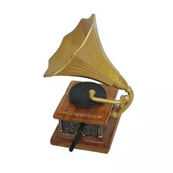 1:12 кукольных миниатюр ретро граммофон мини сплав граммофон пластинка имитация граммофона поделки дома модель игрушки декор