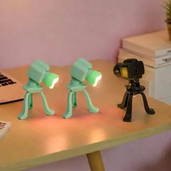 1:12 кукольных миниатюр ретро камера ночник мини настольная лампа домашнее освещение модель декор игрушка кукольный дом аксессуары орнамент чёрный