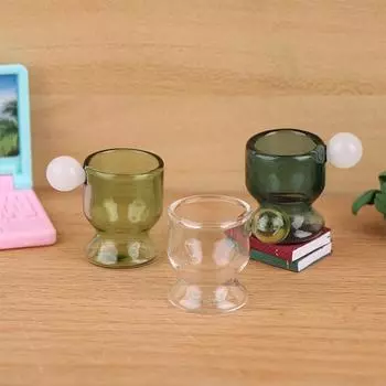 1:12 кукольных миниатюрных банок для хранения, стеклянная кружка с ручкой, мини-чашка в виде гусеницы, кружка для пива, кружка для воды, модель кухни, гостиной, игрушка