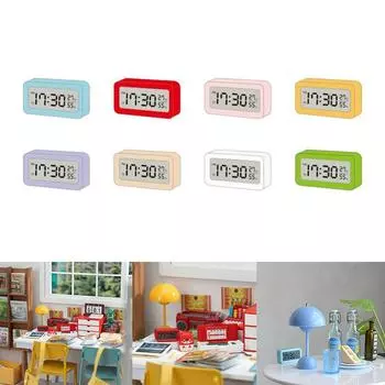 1:12 кукольных миниатюрных часов-будильников, модель кукольных домашних часов, спальня, гостиная, мебель, декор, игрушка, кукла, микросцена, декор, реквизит белый