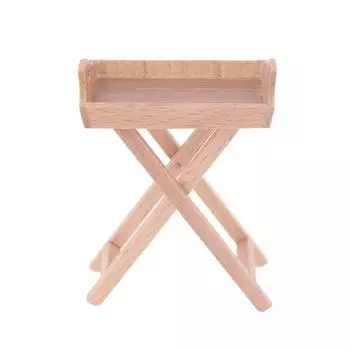 1:12 кукольных миниатюрных деревянных подносов для еды, кофе, питья, столика, полки для игрушек для кукол one size