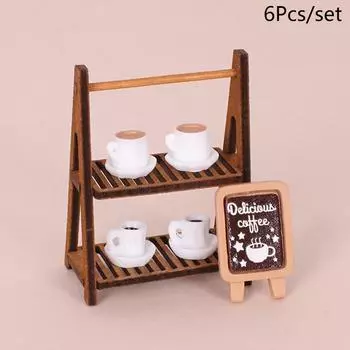 1:12 кукольных миниатюрных двухъярусных подставок для десерта, кофейных чашек, мебели, моделей для дома, декора, игрушечных кукольных домиков, аксессуаров