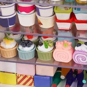 1:12 кукольных миниатюрных двухдверных холодильников для супермаркетов, морозильников, детские игрушки для ролевых игр, аксессуары для кукольных домов 1PC