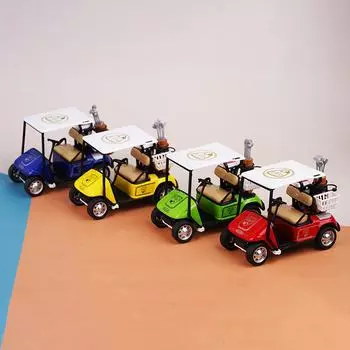 1:12 кукольных миниатюрных гольф-каров, модель из сплава, инерционная машинка, детские игрушки для ролевых игр, аксессуары для кукольных домов жёлтый