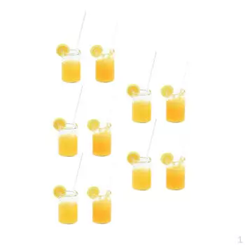 1:12 кукольных миниатюрных игрушечных моделей, обеденный стол, еда, напитки, 10 чашек апельсинового сока