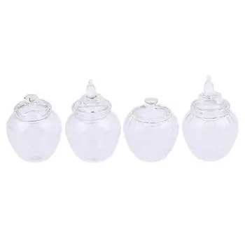 1:12 кукольных миниатюрных игрушек, прозрачная банка для конфет, бутылка для конфет, модель D