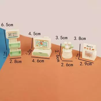 1:12 кукольных миниатюрных кассовых аппаратов для супермаркетов, детские игрушки для ролевых игр, аксессуары для кукольных домов