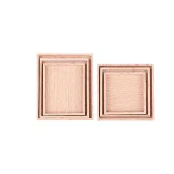 1:12 кукольных миниатюрных мини-тарелочек из дерева, модель подноса, кухонный декор, аксессуары