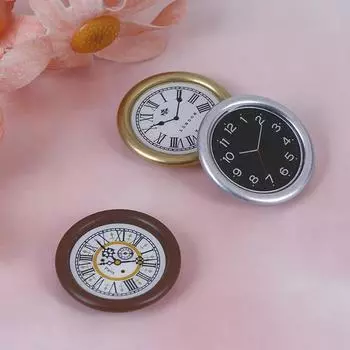 1:12 кукольных миниатюрных настенных часов, кукольный домик, миниатюрные игрушки для домашнего декора as the picture