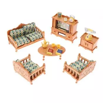1:12 кукольных миниатюрных обеденных столов, стульев, диванов, чайных столиков, телевизоров, шкафов, наборов, модель кукольной мебели, декора, микросцены, реквизит, игрушка