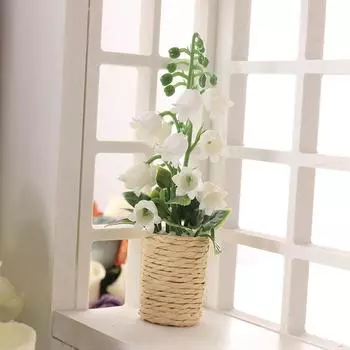 1:12 кукольных миниатюрных растений гиацинты горшечные растения цветы бонсай модель домашний сад живая сцена декор игрушка